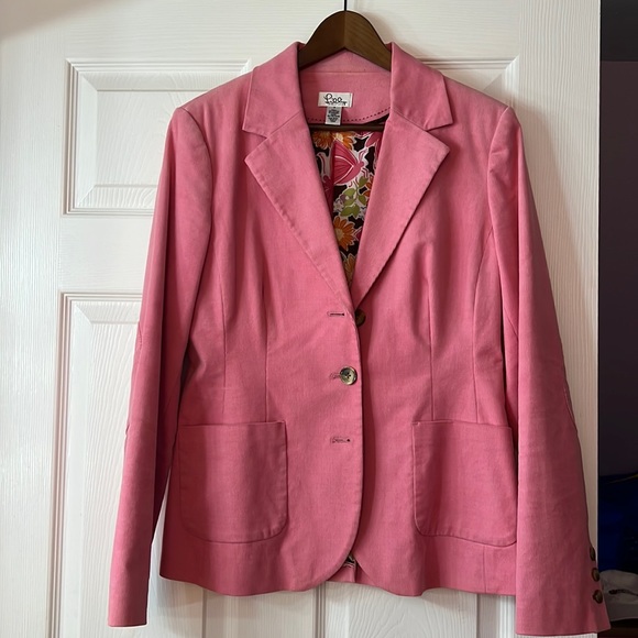 Blazer Lilly Pulitzer - size 8 - dusty pink (not bright) - corduroy - Picture 1 of 4